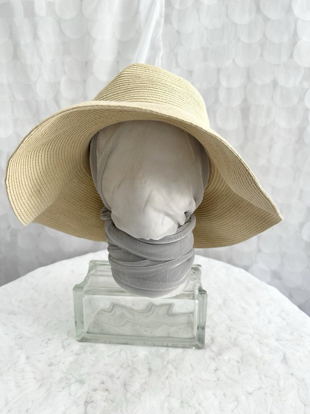 COLUMBIA Womens Woven Sun Hat Tan Wide Brim Sun Goddess Style Outdoor One Size